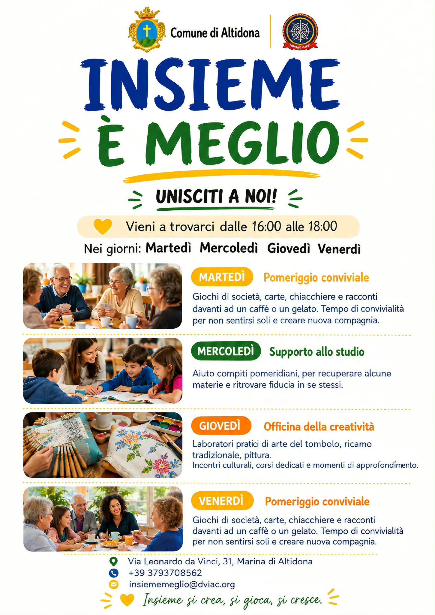 Locandina Attività Pomeridiane